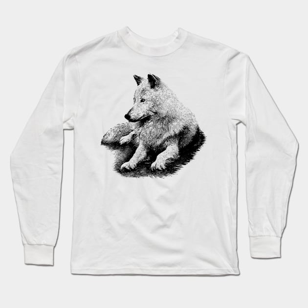 White wolf Long Sleeve T-Shirt by Guardi